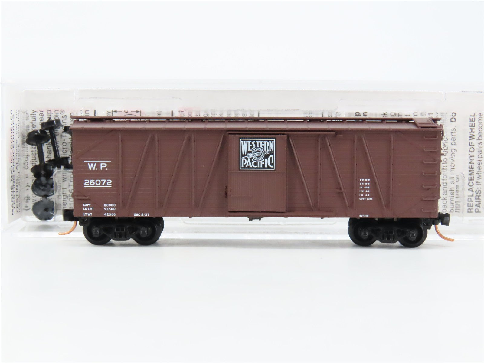 N Scale Micro-Trains MTL 28170 WP Western Pacific 40' Box Car 26072 RTR