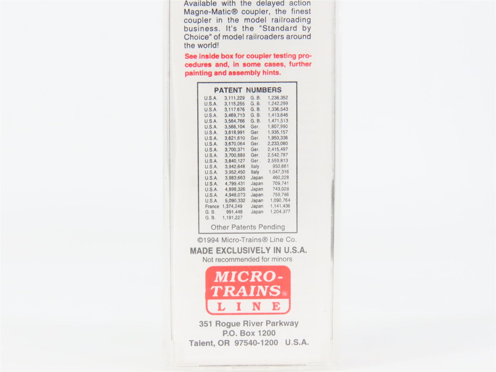 N Scale Micro-Trains MTL 29030 Northern Pacific 40' Outside-Braced Box Car RTR