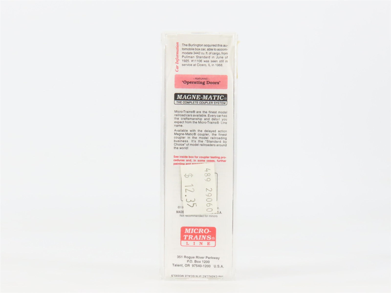 N Scale Micro-Trains MTL 29060 Chicago, Burlington & Quincy 40' Box Car RTR