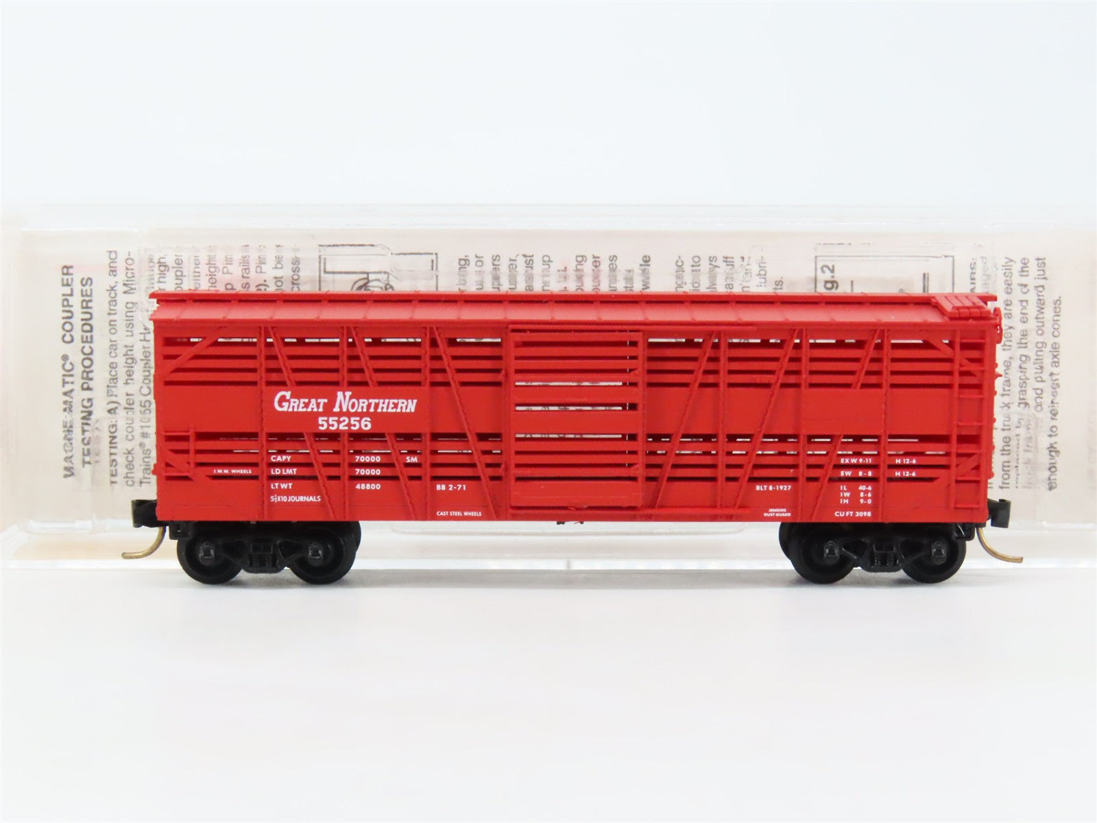 N Scale Micro-Trains MTL 35020 GN Great Northern 40' Stock/Cattle Car 55256 RTR