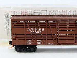 N Scale Micro-Trains MTL 35070 ATSF Santa Fe 40' Stock/Cattle Car 50652 RTR