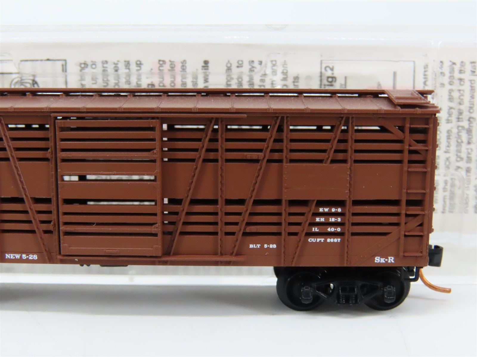 N Scale Micro-Trains MTL 35070 ATSF Santa Fe 40' Stock/Cattle Car 50652 RTR