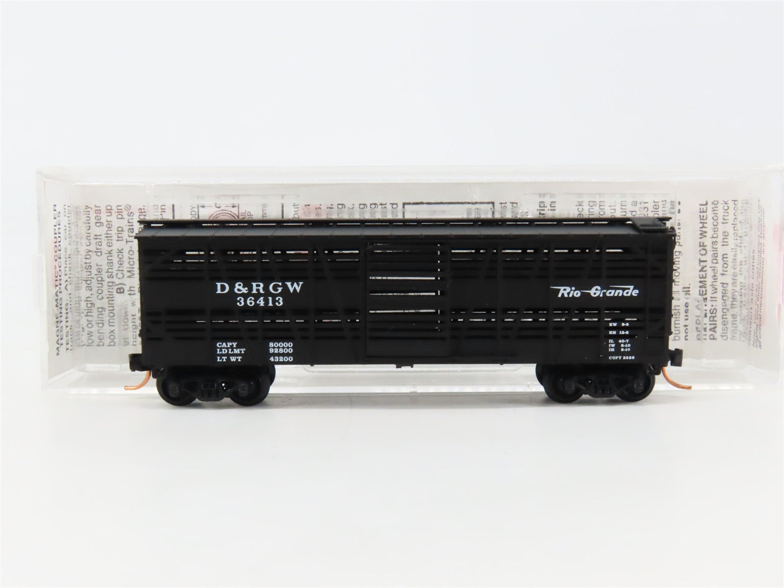 N Scale Micro-Trains MTL 35090 Denver & Rio Grande Western Stock/Cattle Car RTR