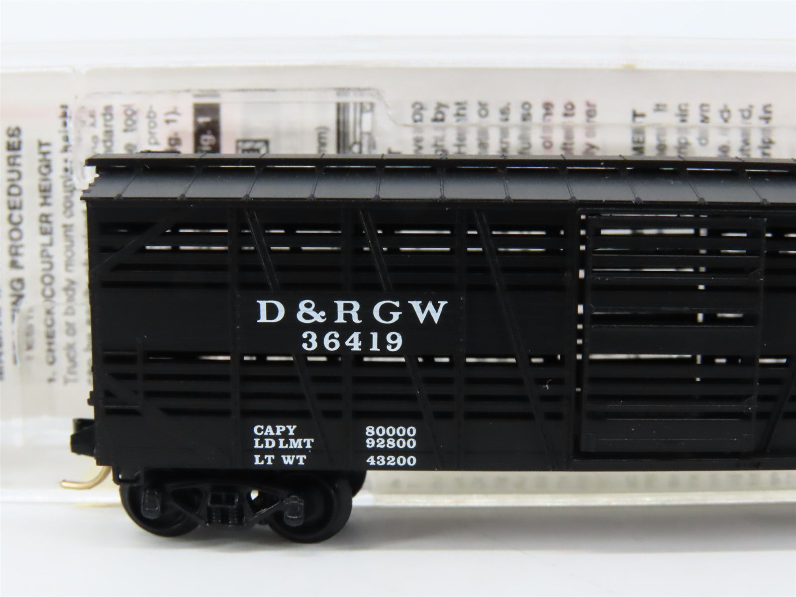 N Scale Micro-Trains MTL 35090 Denver & Rio Grande Western Stock/Cattle Car RTR