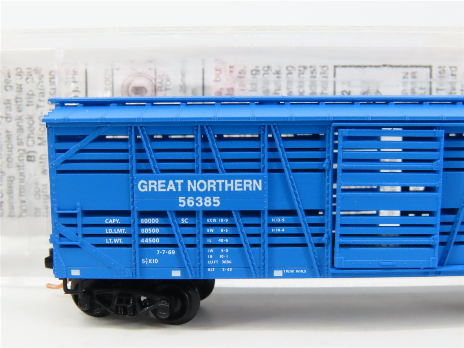 N Scale Micro-Trains MTL 35170 GN Great Northern 40' Stock/Cattle Car 56385 RTR
