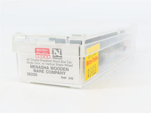 N Scale Micro-Trains MTL 39200 Menasha Wooden Ware Company 40' Box Car 245 RTR
