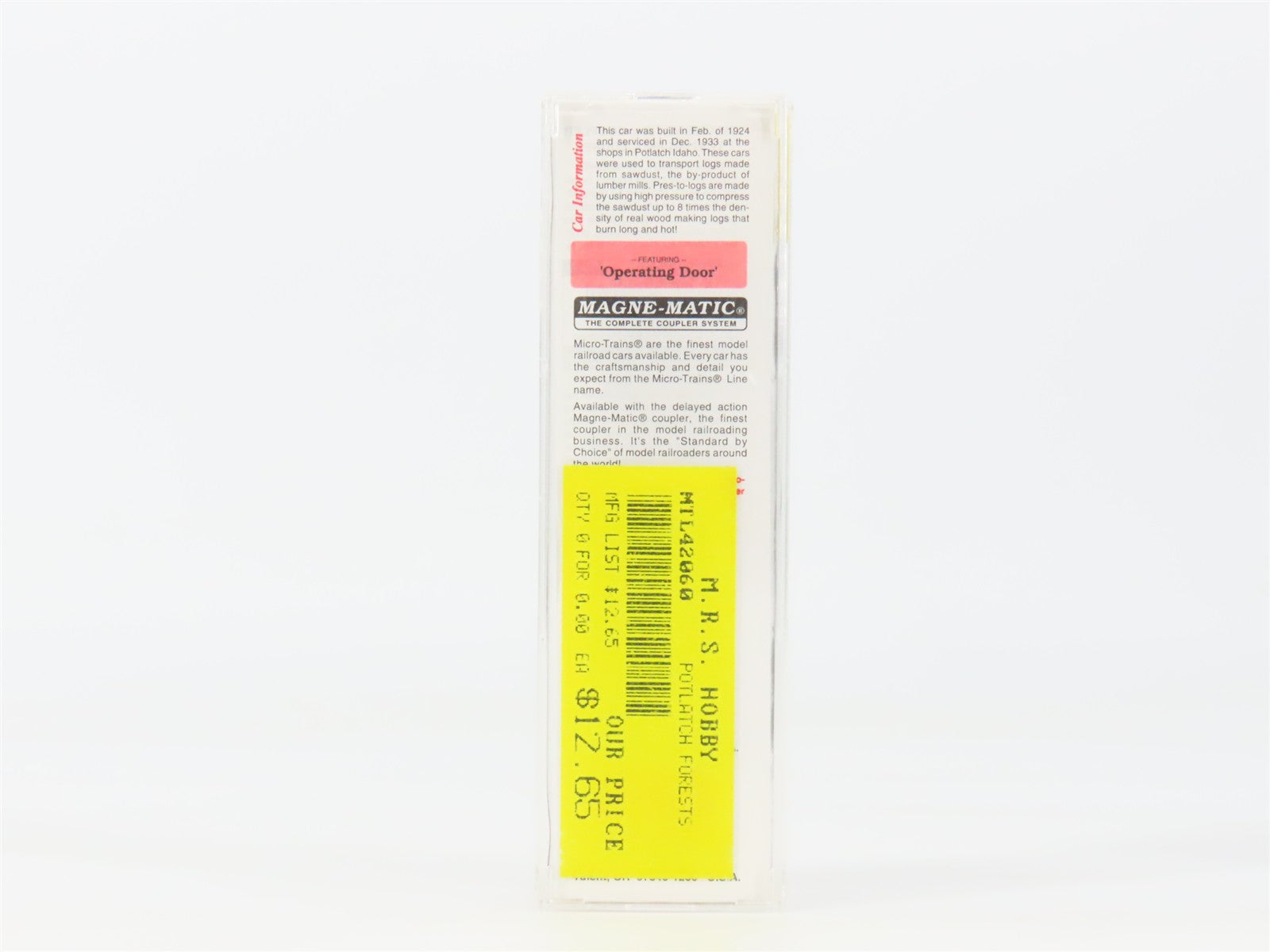 N Scale Micro-Trains MTL 42060 Potlatch Lumber Co. 40' Box Car 424 RTR