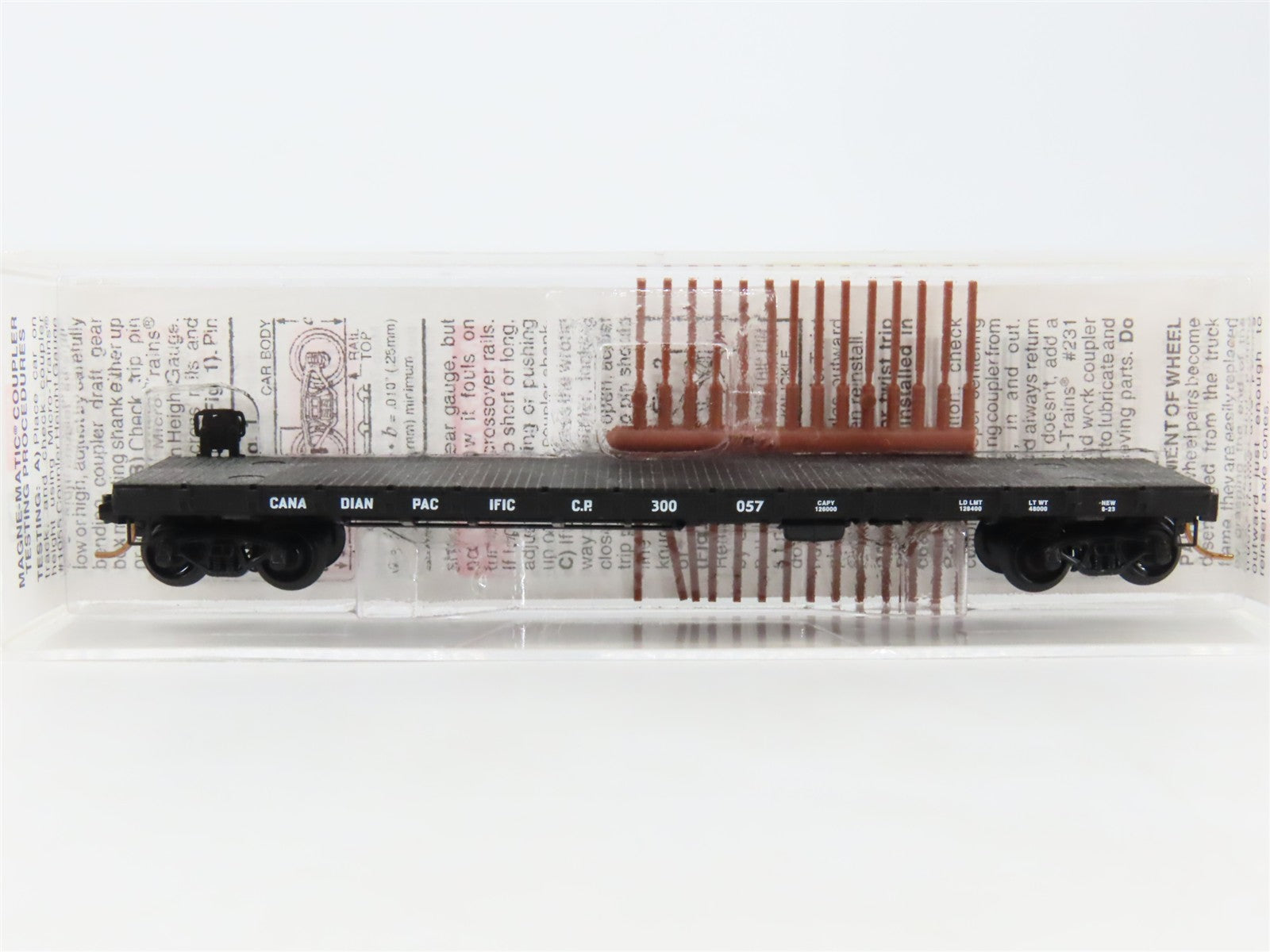 N Scale Micro-Trains MTL 44040 CP Canadian Pacific 50' Flat Car 300057 RTR