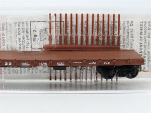 N Scale Micro-Trains MTL 44060 ATSF Santa Fe 50' Straight Side Flat Car #90822