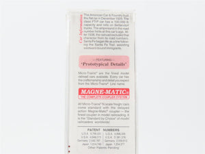 N Scale Micro-Trains MTL 44060 ATSF Santa Fe 50' Straight Side Flat Car #90822