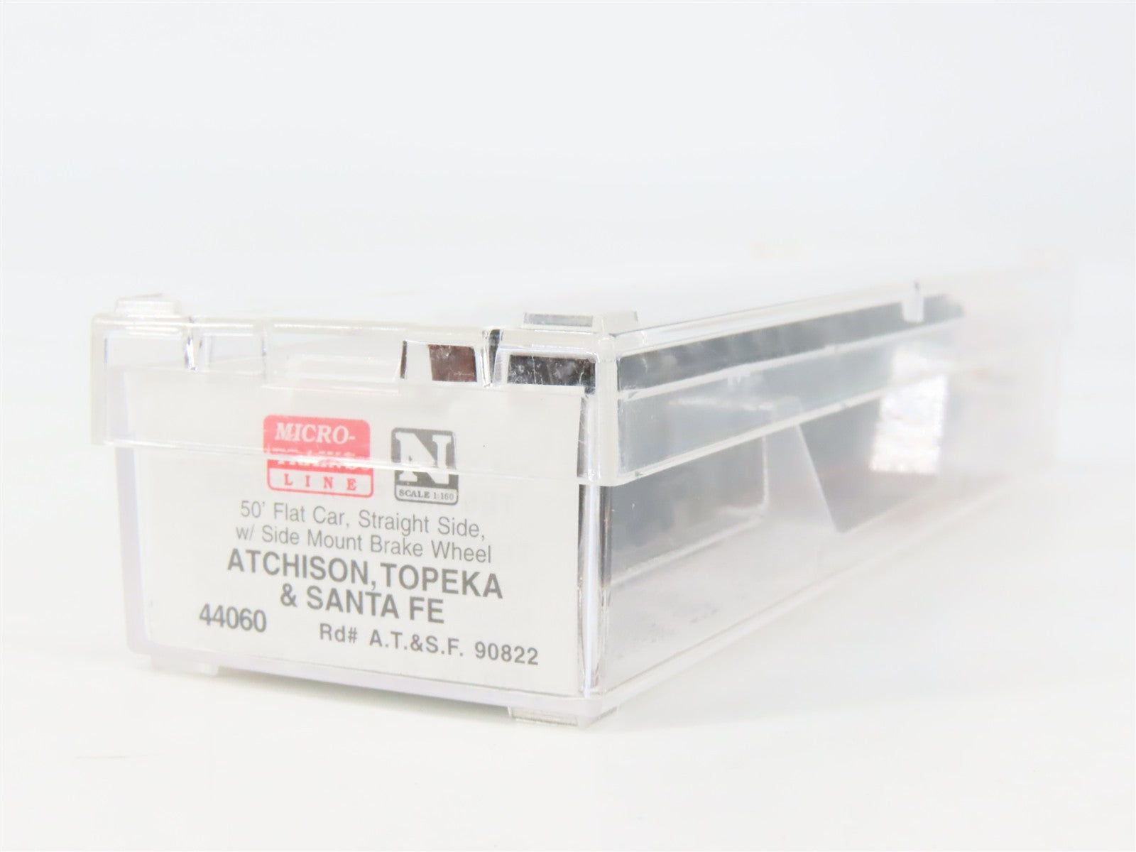 N Scale Micro-Trains MTL 44060 ATSF Santa Fe 50' Straight Side Flat Car #90822
