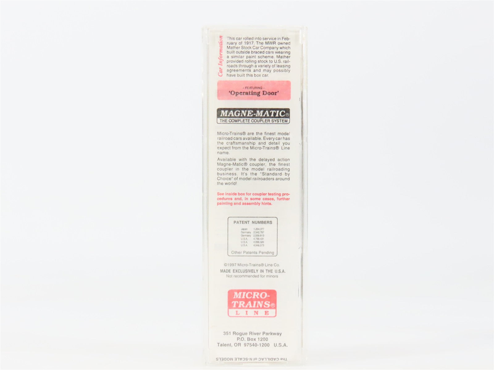 N Scale Micro-Trains MTL 42030 MWR Muncie & Western 40' Box Car 1024 RTR