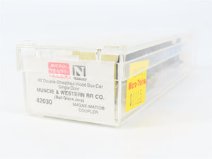 N Scale Micro-Trains MTL 42030 MWR Muncie & Western 40' Box Car 1024 RTR
