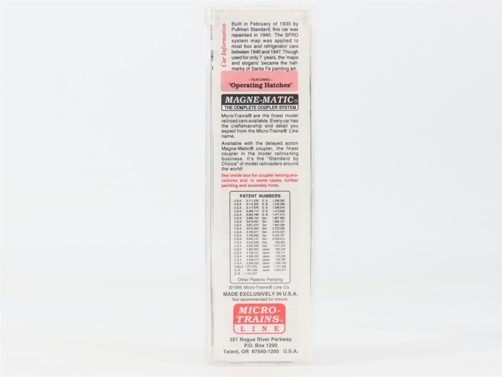 N Scale Micro-Trains MTL ATSF Santa Fe 