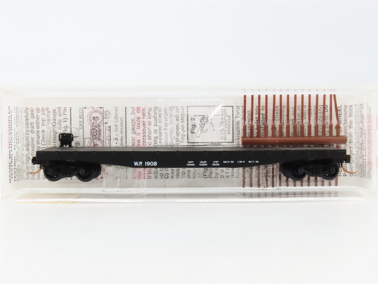 N Scale Micro-Trains MTL 45230 WP Western Pacific 50' Flat Car 1908 RTR