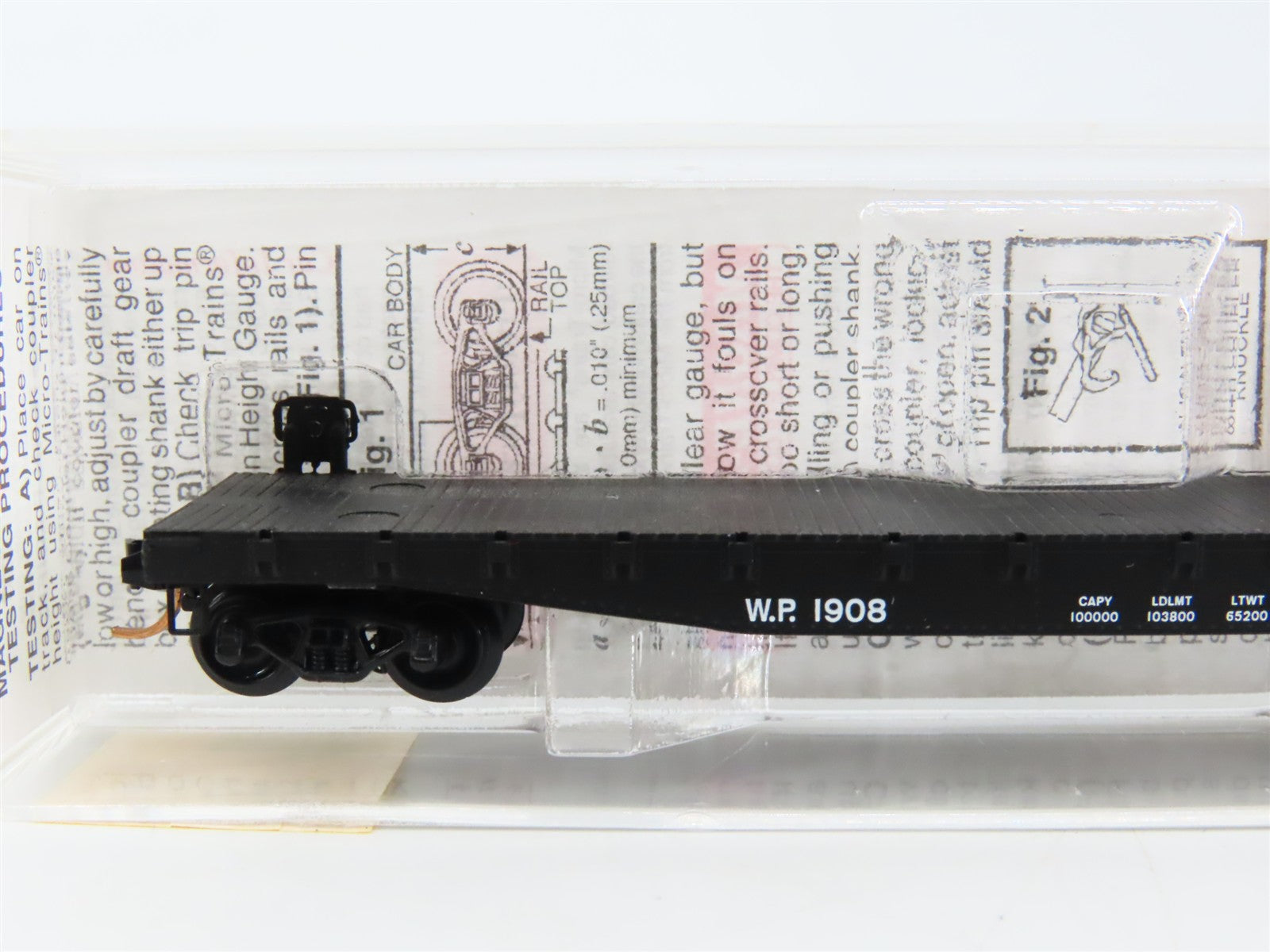 N Scale Micro-Trains MTL 45230 WP Western Pacific 50' Flat Car 1908 RTR