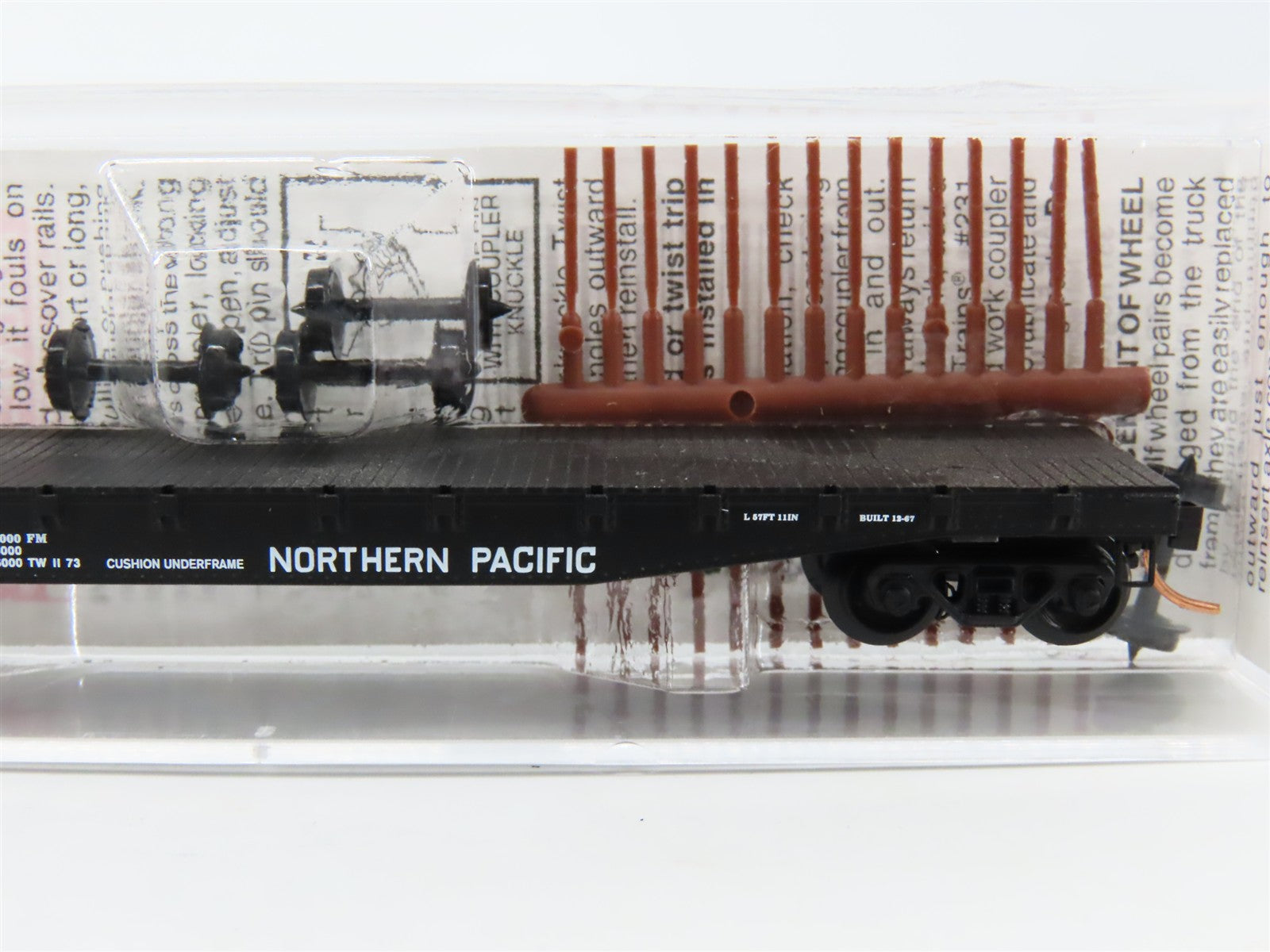 N Scale Micro-Trains MTL 45250 NP Northern Pacific 50' Flat Car 62718 RTR