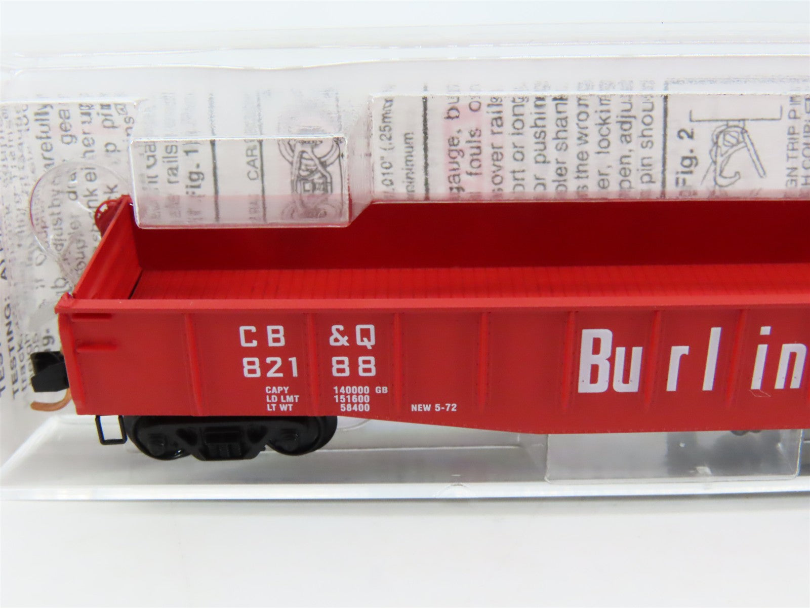 N Scale Micro-Trains MTL 46030 Chicago, Burlington & Quincy 50' Gondola RTR