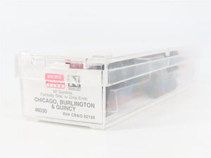 N Scale Micro-Trains MTL 46030 Chicago, Burlington & Quincy 50' Gondola RTR