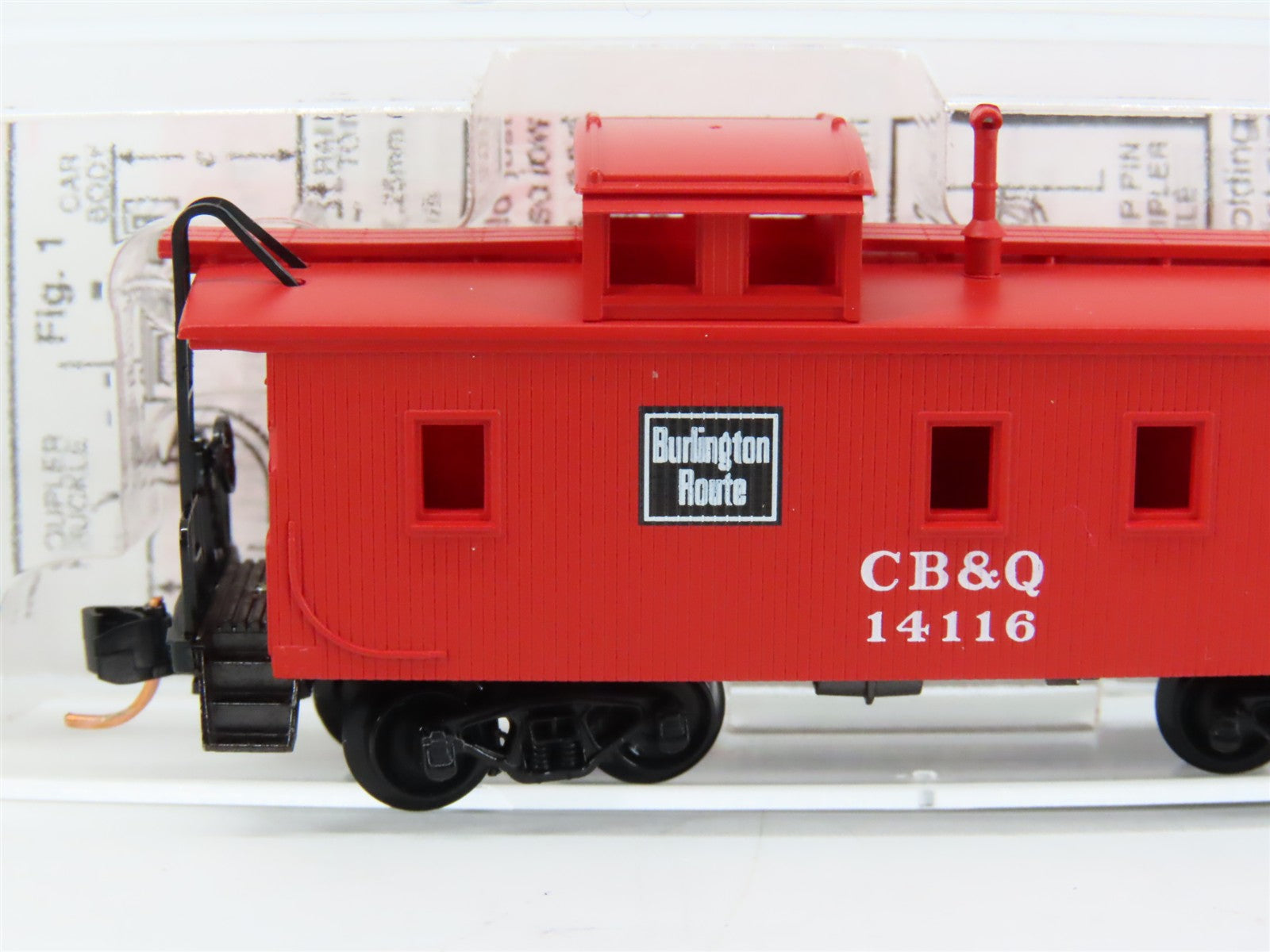 N Scale Micro-Trains MTL 51120 Chicago, Burlington & Quincy 34' Caboose RTR