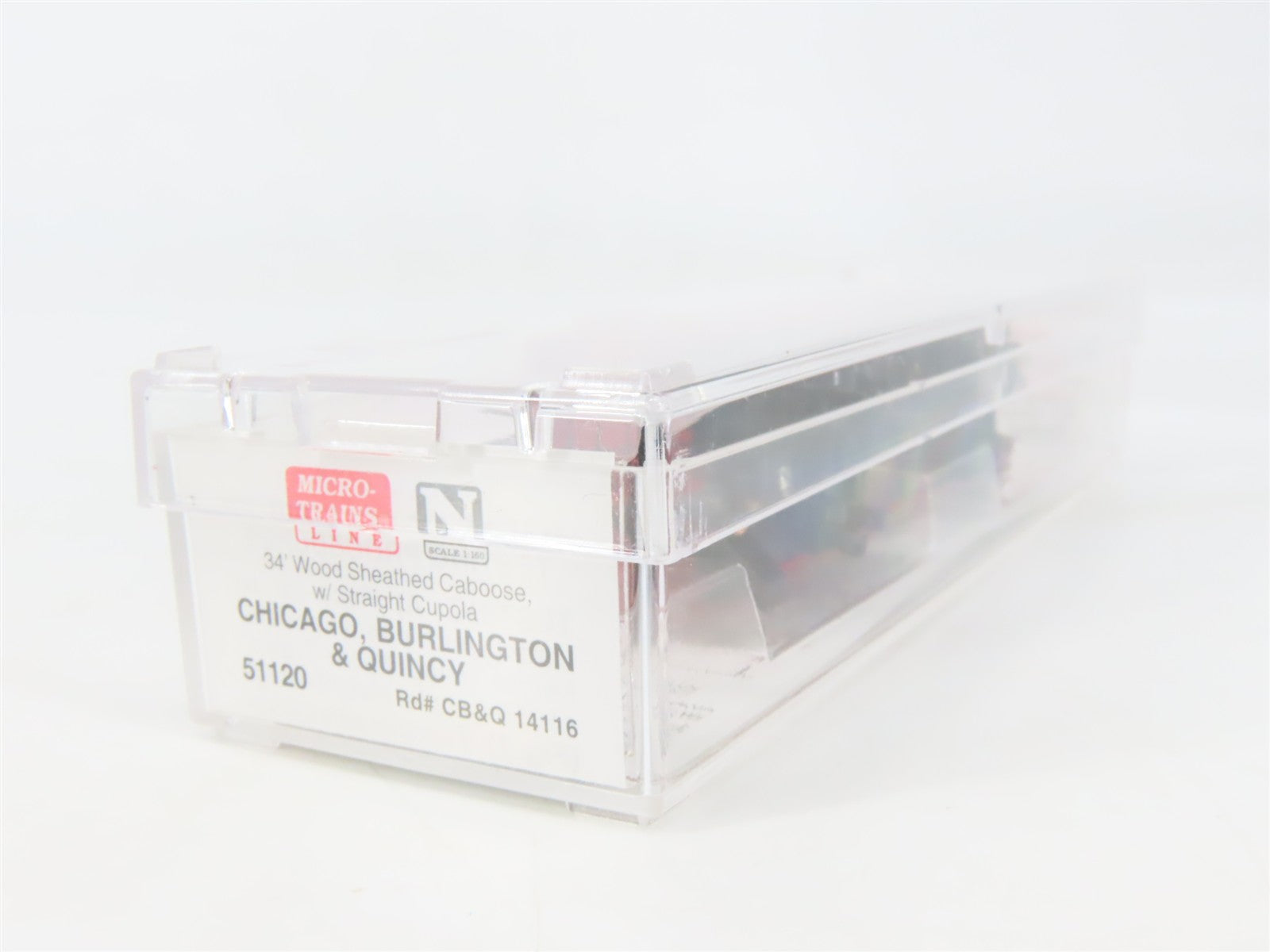 N Scale Micro-Trains MTL 51120 Chicago, Burlington & Quincy 34' Caboose RTR