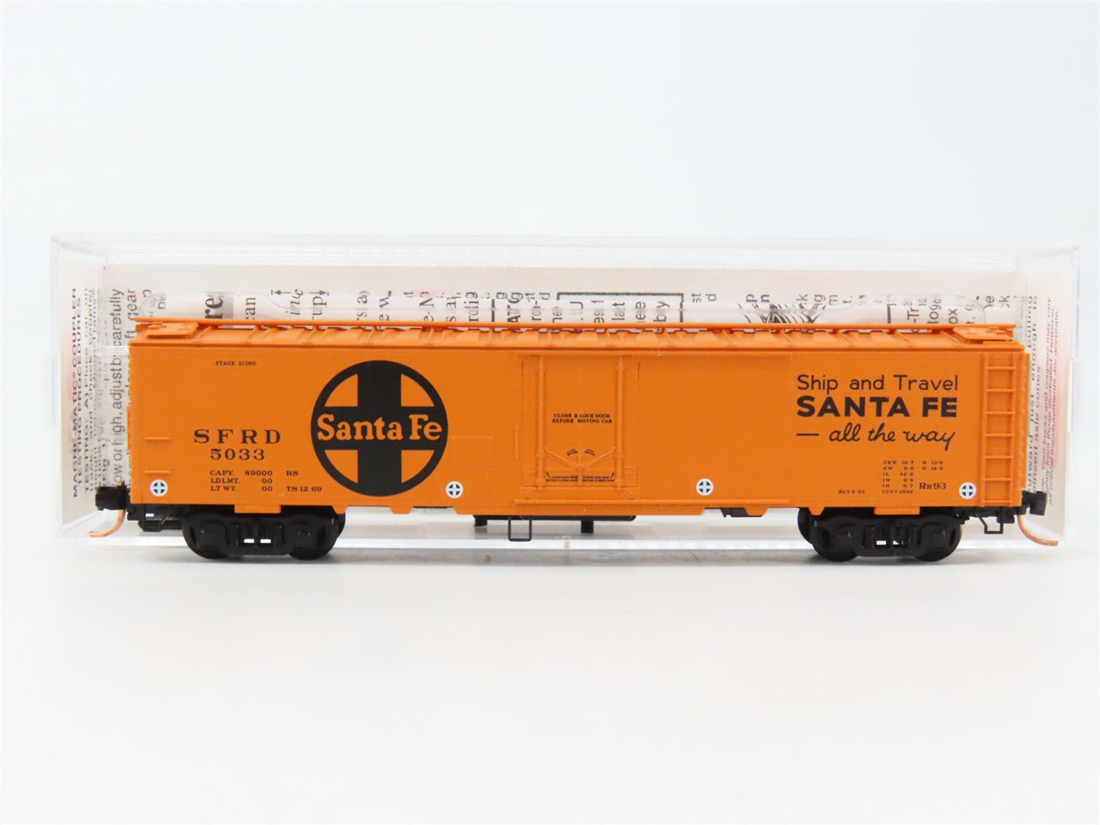 N Scale Micro-Trains MTL 52050 SFRD Santa Fe 52' Express Reefer 5033 RTR