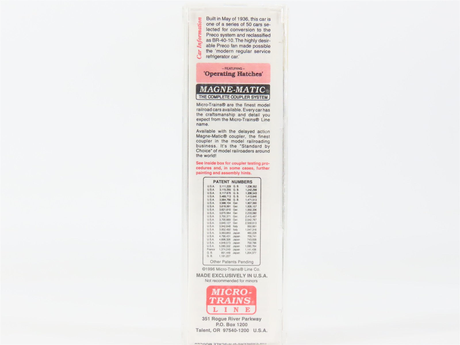 N Scale Micro-Trains MTL 59510 PFE Pacific Fruit Express 40' Reefer 925 RTR