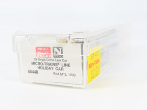 N Scale Micro-Trains MTL 65440 MTL Holiday Tracks Railway 39' Tank Car 1999 RTR