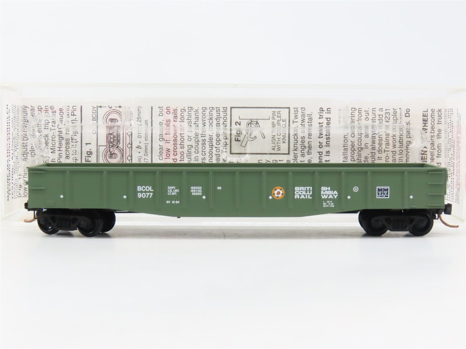 N Scale Micro-Trains MTL 105050 British Columbia Railway 50' Gondola RTR