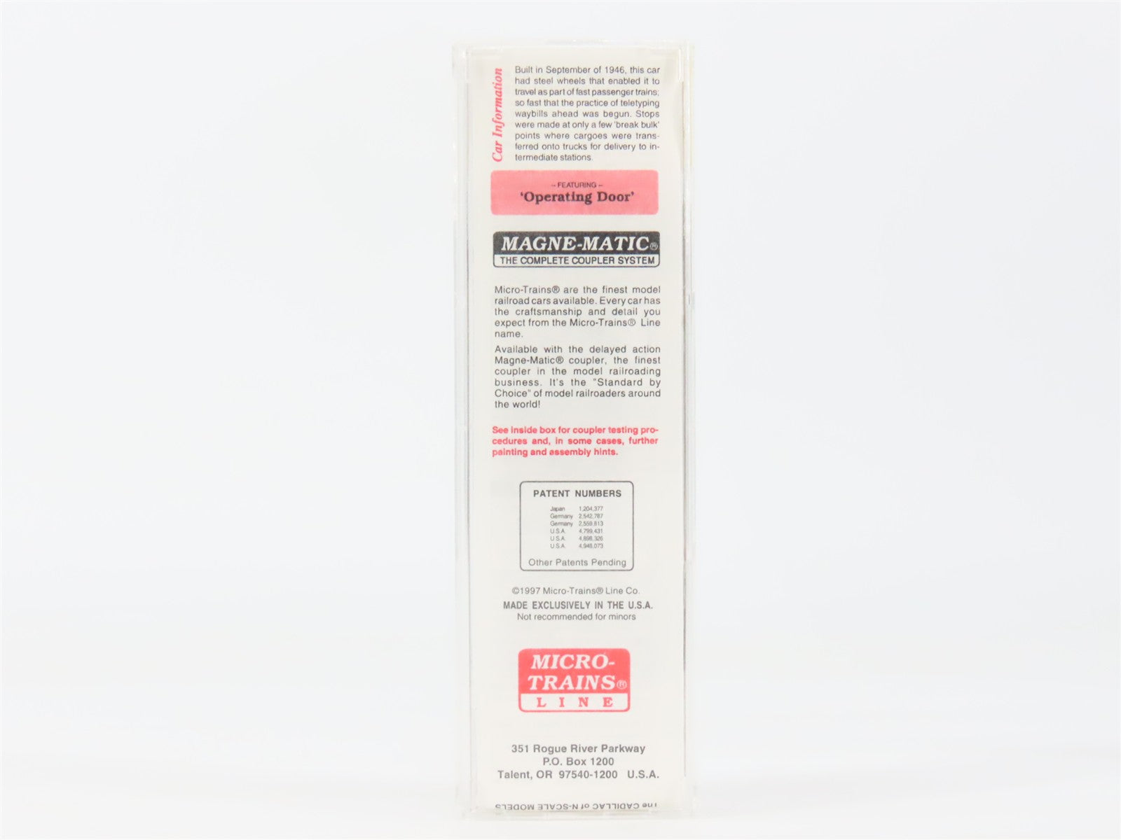 N Scale Micro-Trains MTL 20090 SP Southern Pacific 40' Box Car 163324 RTR