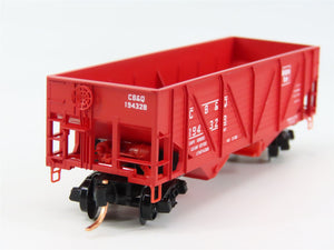 N Scale Micro-Trains MTL 57020 Chicago, Burlington & Quincy 33' 2-Bay Hopper RTR