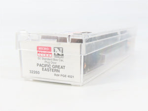 N Scale Micro-Trains MTL 32260 PGE Pacific Great Eastern 50' Box Car 4521 RTR