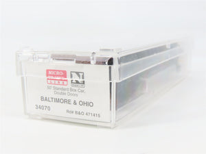 N Scale Micro-Trains MTL 34070 B&O Baltimore & Ohio 50' Box Car 471415 RTR