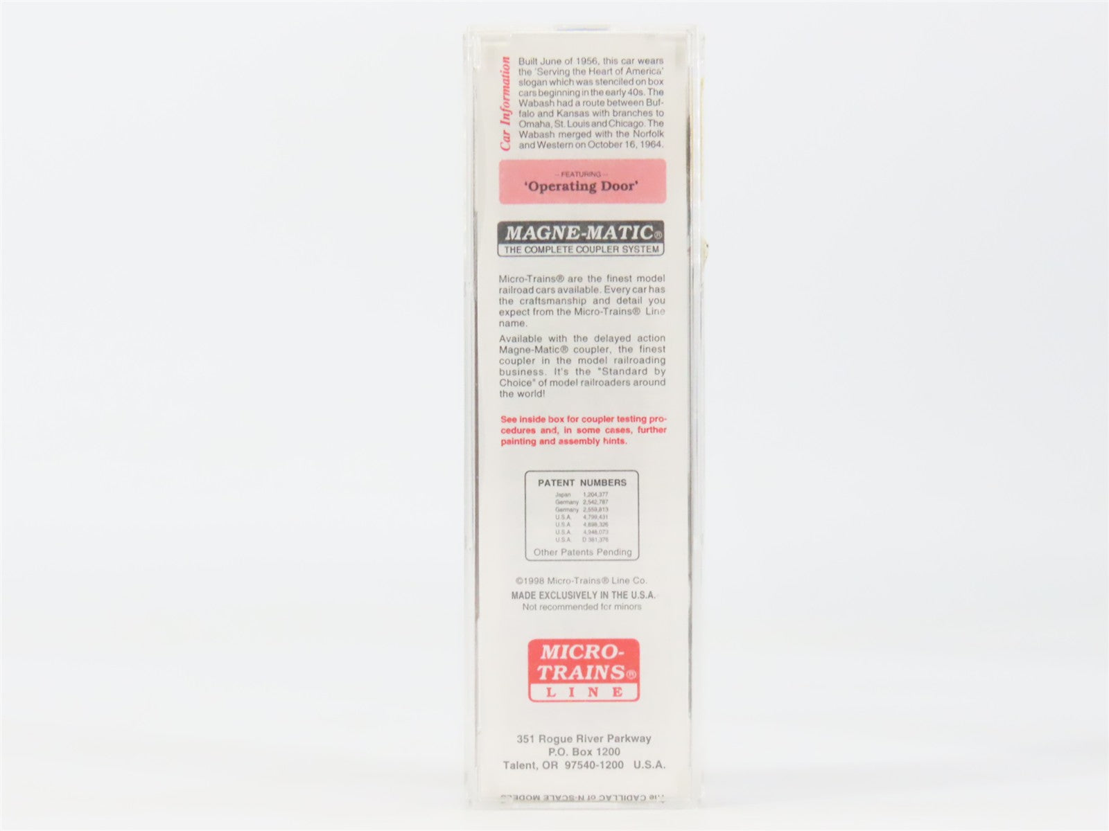 N Scale Micro-Trains MTL 31150 WAB Wabash 50' Box Car 21544 RTR