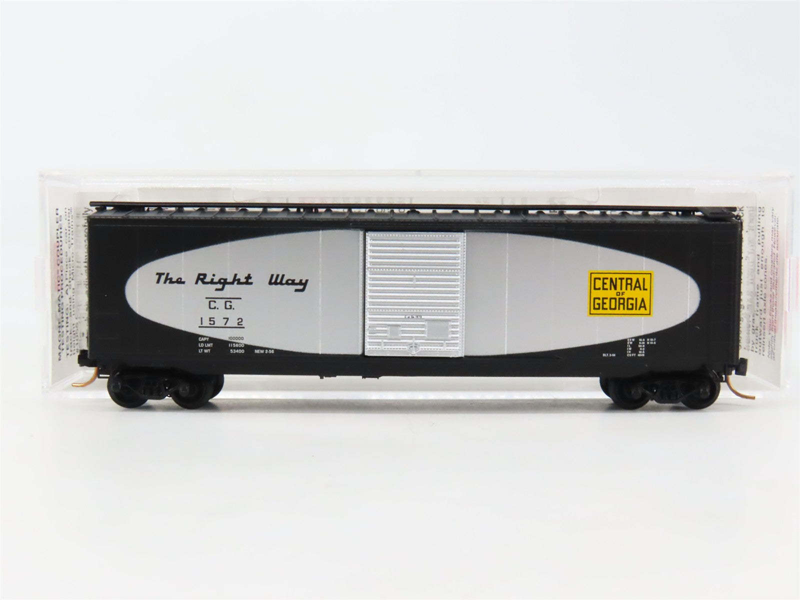 N Scale Micro-Trains MTL 31280 CG Central of Georgia 50' Box Car 1572 RTR