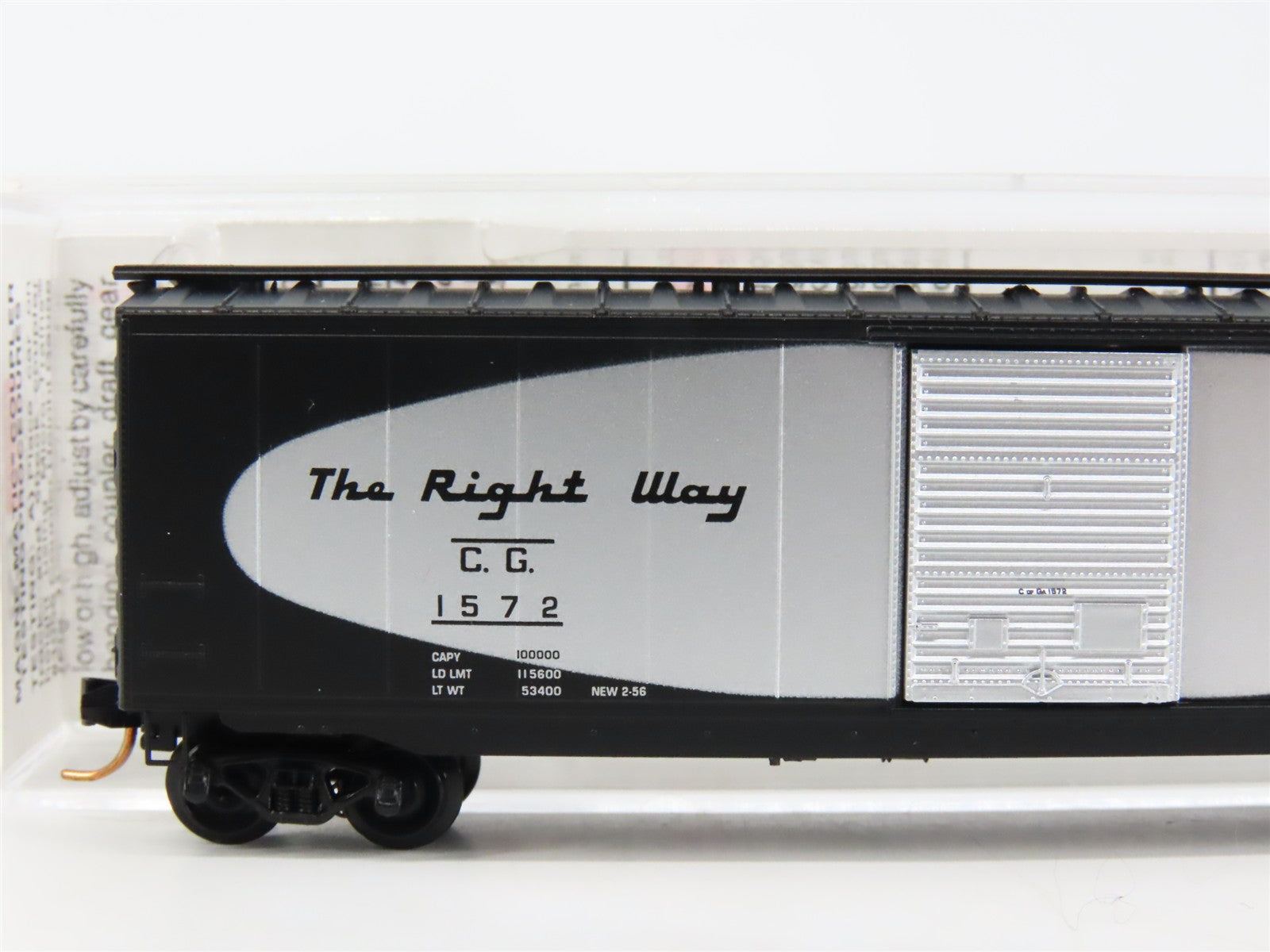 N Scale Micro-Trains MTL 31280 CG Central of Georgia 50' Box Car 1572 RTR