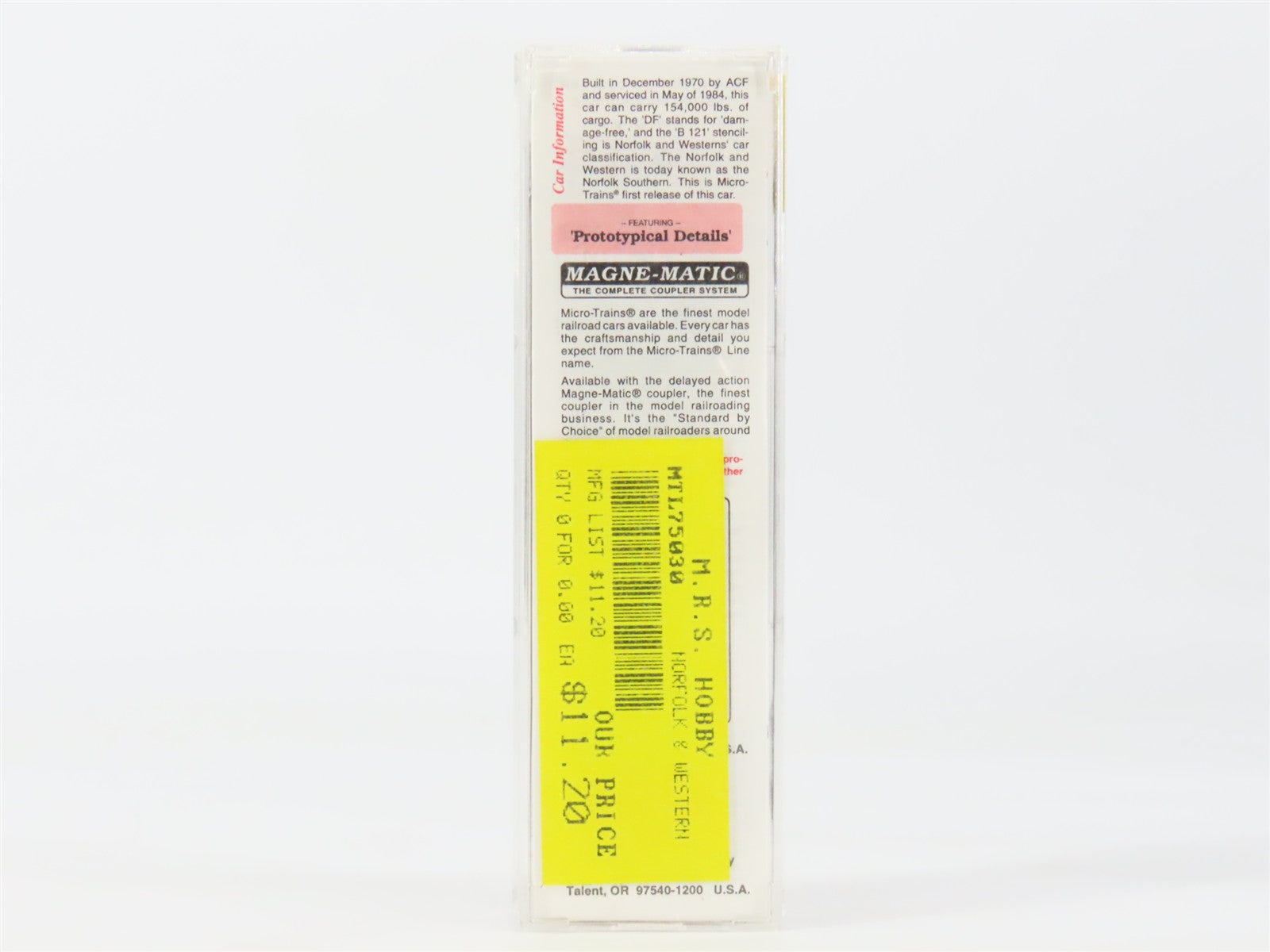 N Scale Micro-Trains MTL 75030 NW Norfolk & Western 50' Box Car 160784 RTR