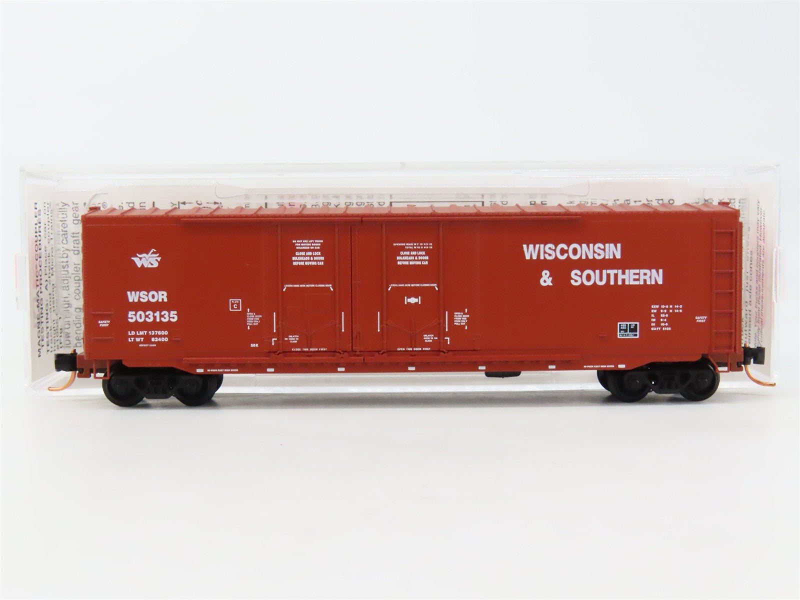 N Scale Micro-Trains MTL 75070 WSOR Wisconsin & Southern 50' Box Car 503135 RTR