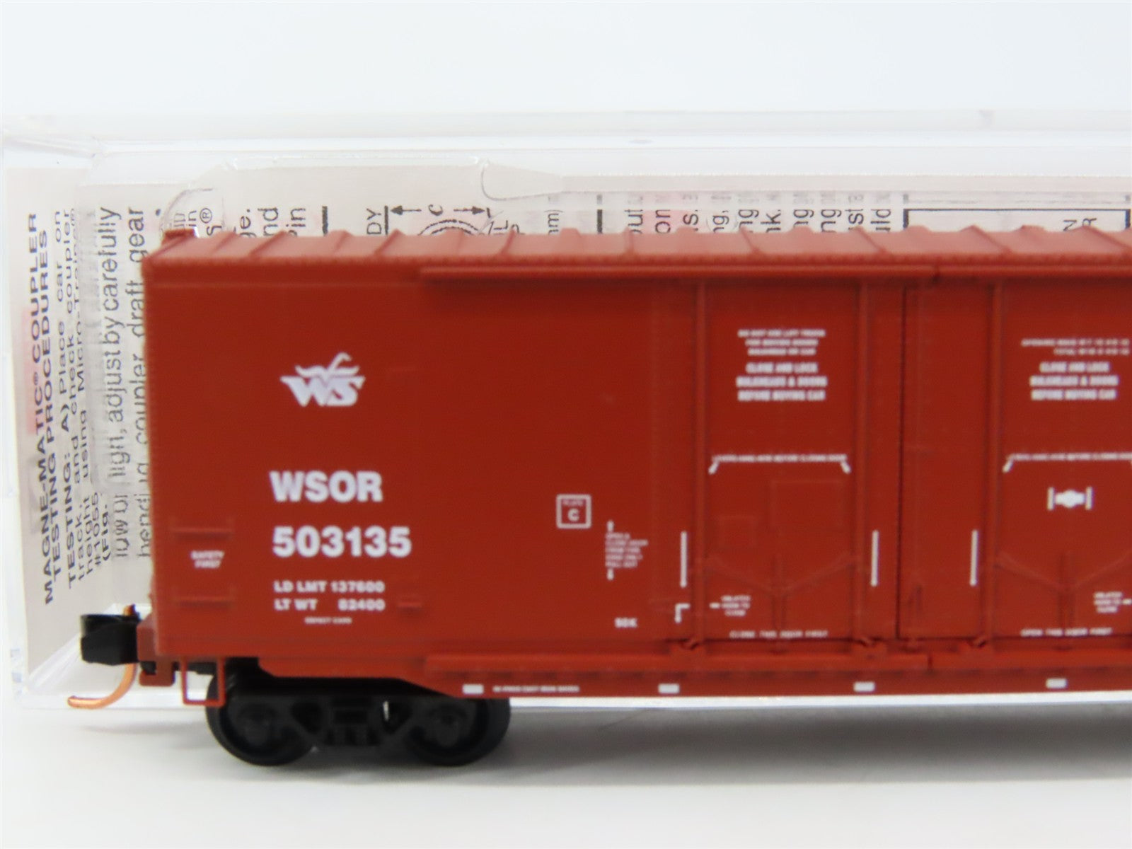 N Scale Micro-Trains MTL 75070 WSOR Wisconsin & Southern 50' Box Car 503135 RTR