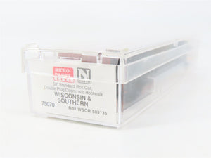 N Scale Micro-Trains MTL 75070 WSOR Wisconsin & Southern 50' Box Car 503135 RTR