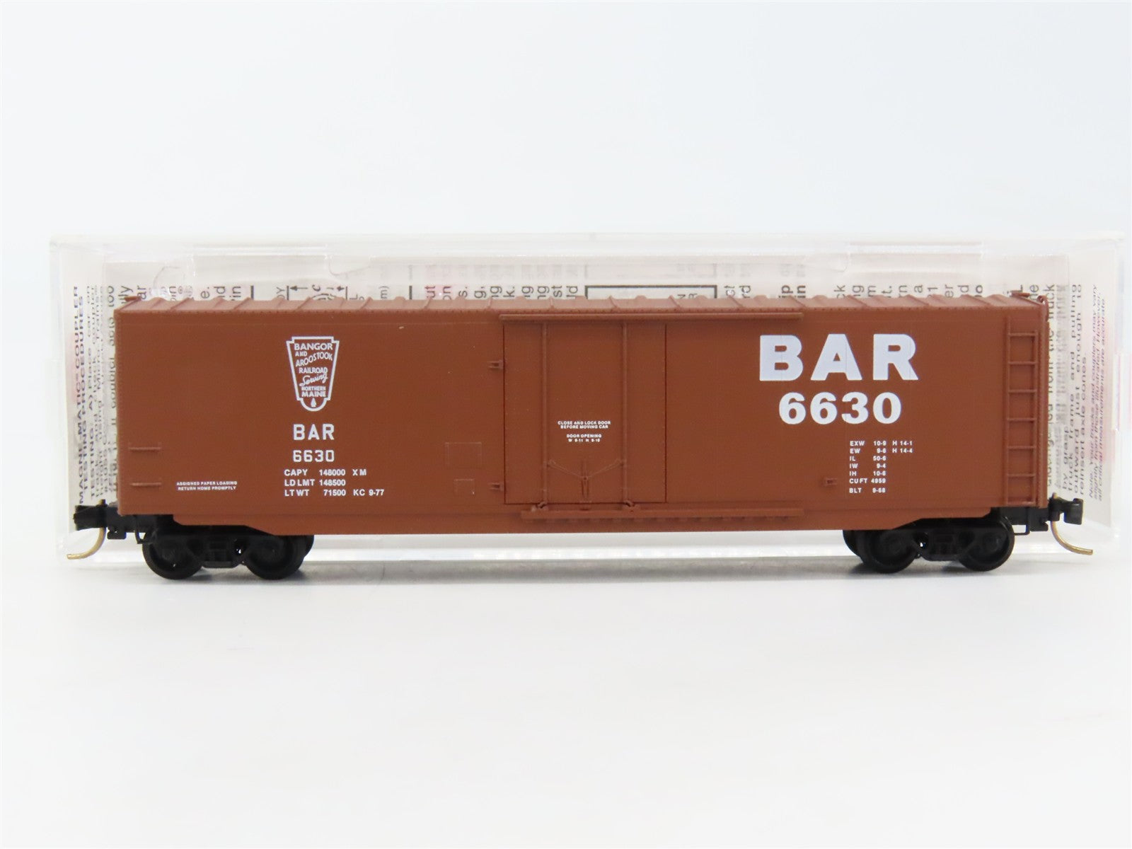 N Scale Micro-Trains MTL 34150 BAR Bangor & Aroostook 50' Box Car 6630 RTR