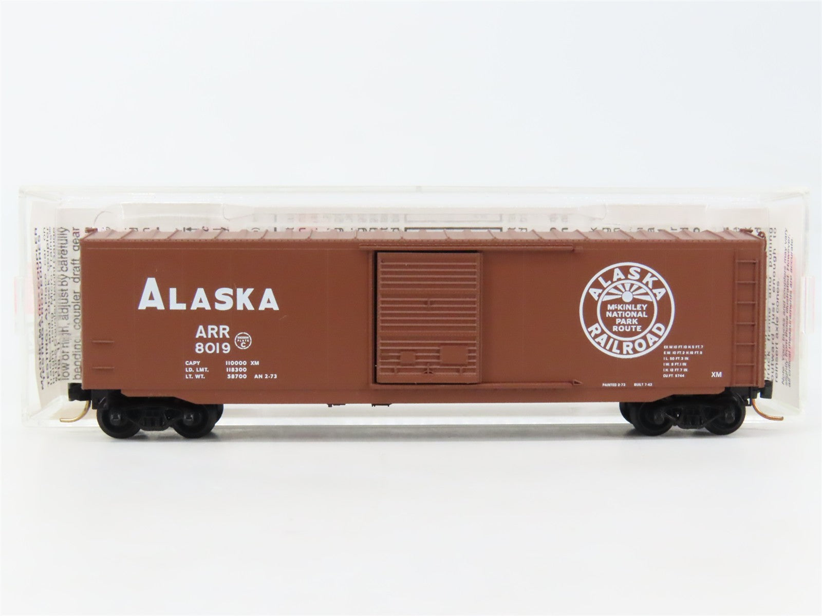 N Scale Micro-Trains MTL 77030 ARR Alaska Railroad 50' Box Car 8019 RTR
