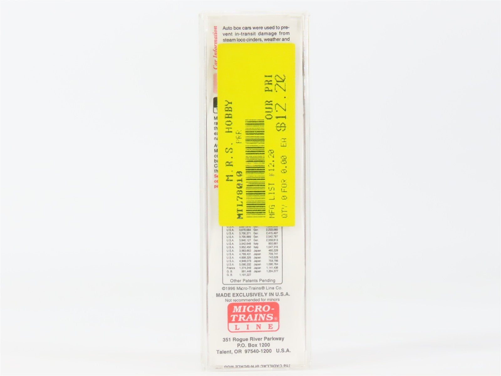 N Scale Micro-Trains MTL 78010 PRR Pennsylvania 50' Auto Box Car #82023