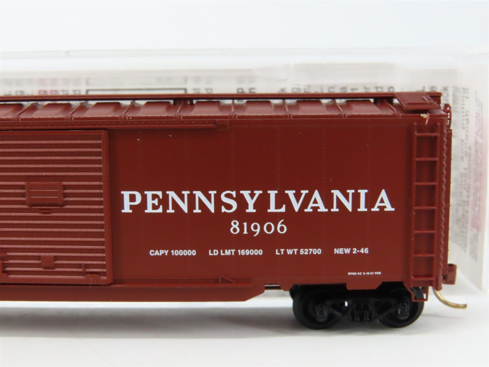 N Scale Micro-Trains MTL 78010 PRR Pennsylvania 50' Auto Box Car #81906
