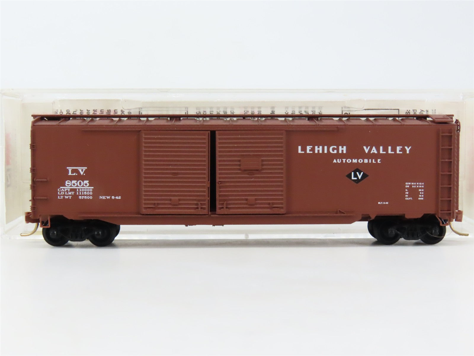 N Scale Micro-Trains MTL 78040 LV Lehigh Valley 50' Auto Box Car 8505 RTR