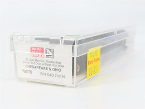 N Scale Micro-Trains MTL 78070 C&O Chesapeake & Ohio 50' Auto Box Car 272189 RTR