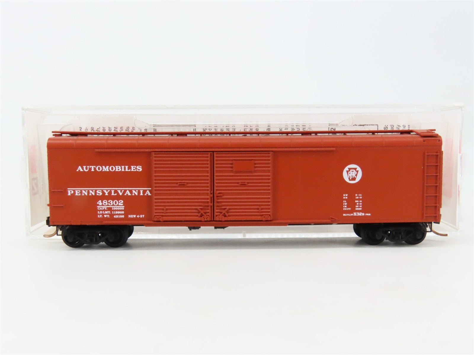 N Scale Micro-Trains MTL 79010 PRR Pennsylvania 50' Wagon Top Box Car #48302