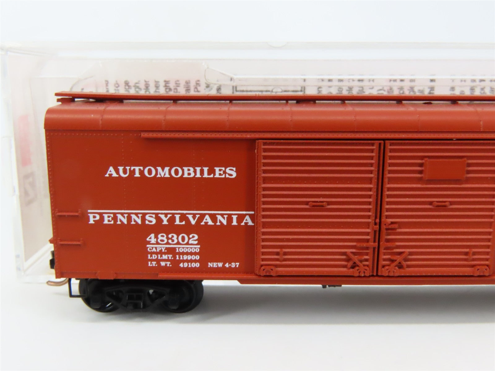 N Scale Micro-Trains MTL 79010 PRR Pennsylvania 50' Wagon Top Box Car #48302