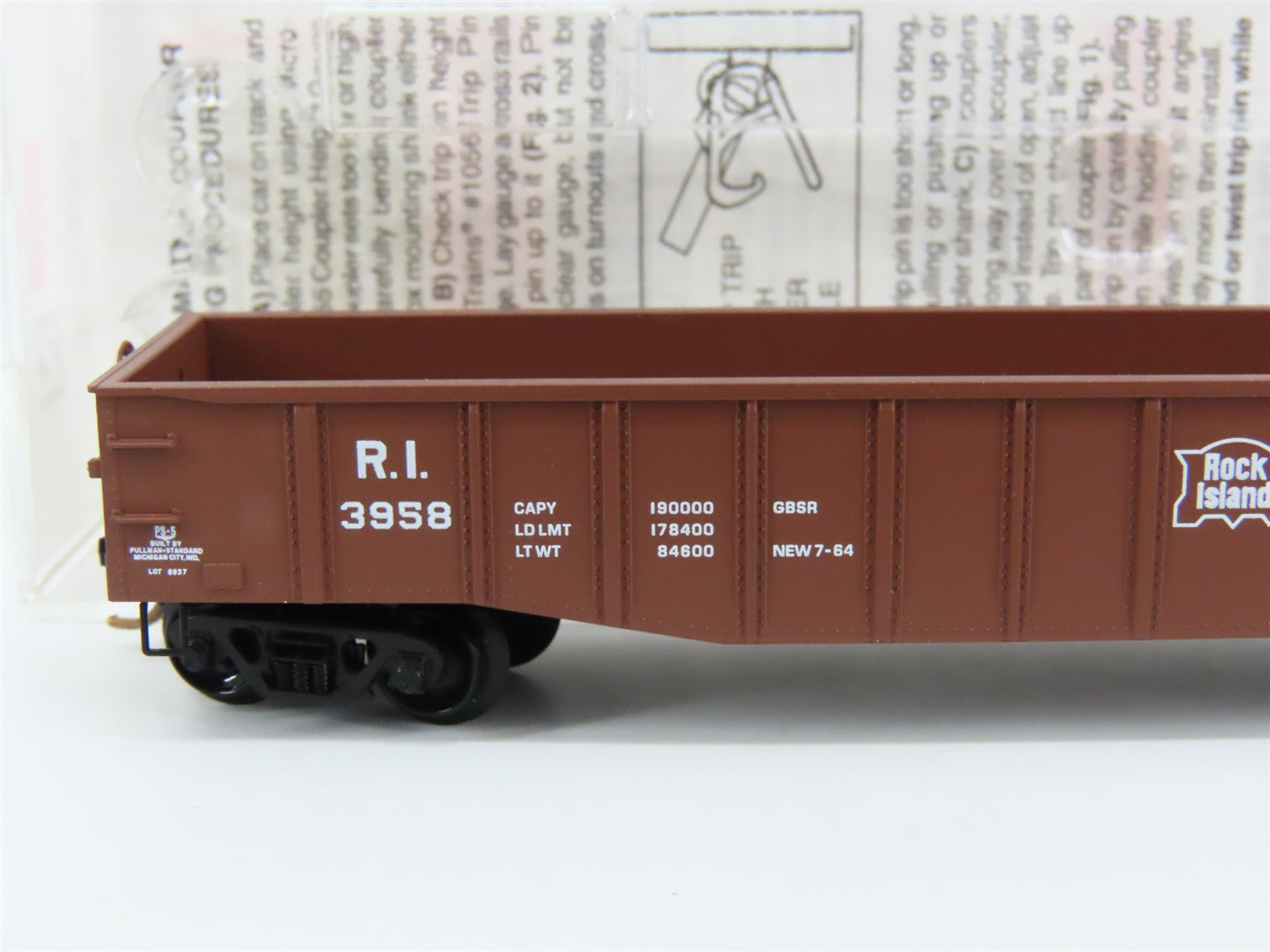 N Scale Micro-Trains MTL 105510 R.I. Rock Island 50' Gondola 3958 RTR