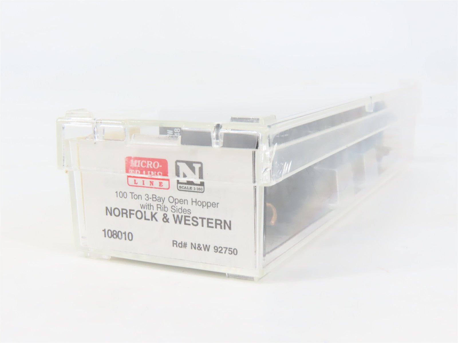 N Scale Micro-Trains MTL 108010 N&W Norfolk & Western 3-Bay Open Hopper RTR
